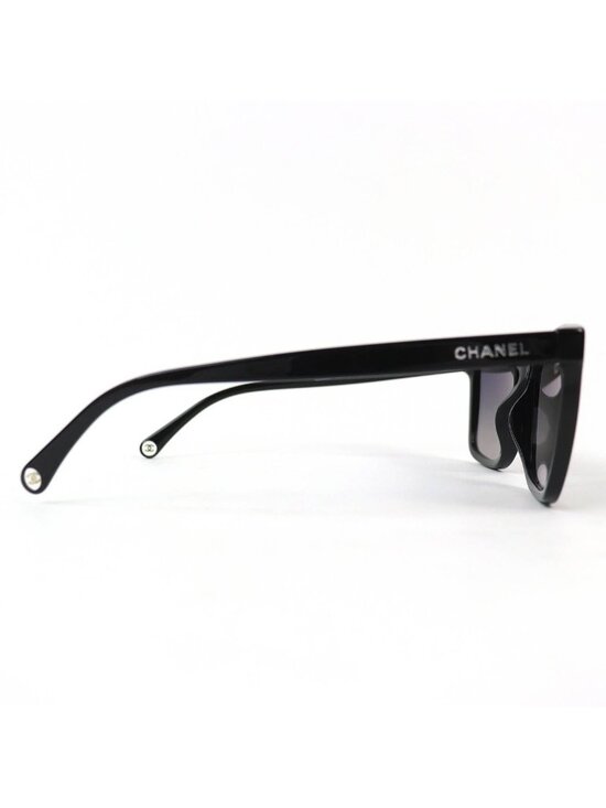 Chanel Rectangle Shape Sunglasses CC Logo Eyewear Black 56 20 main image 9